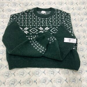 SOLD PacSun Dark Green Nordic Pattern Sweater